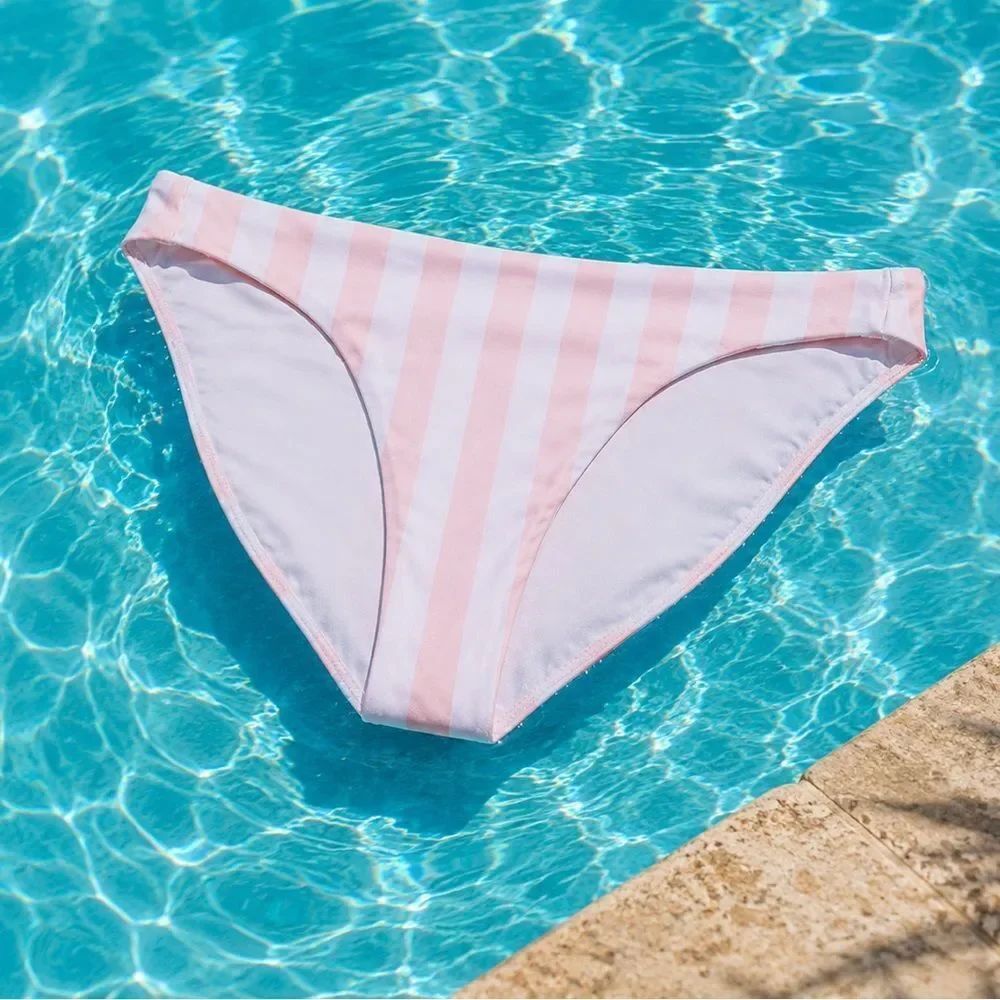 *COQUETTE-GIRL* NWT VS Az XL Pink and White Striped Bikini Bottom
